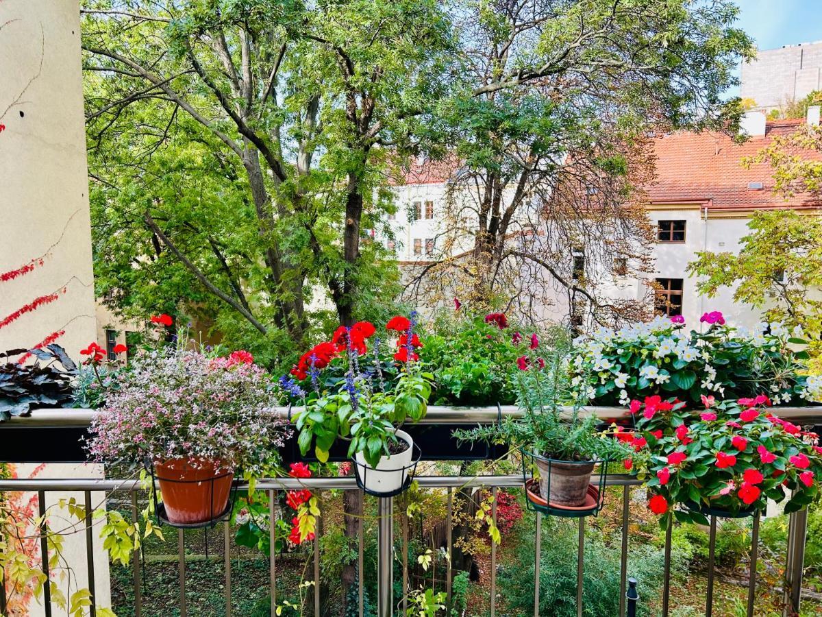 Green Balcony & King Size Bed Praha Bagian luar foto